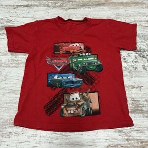 Vintage Y2K Disney Pixar CARS Boys Graphic Tee Shirt